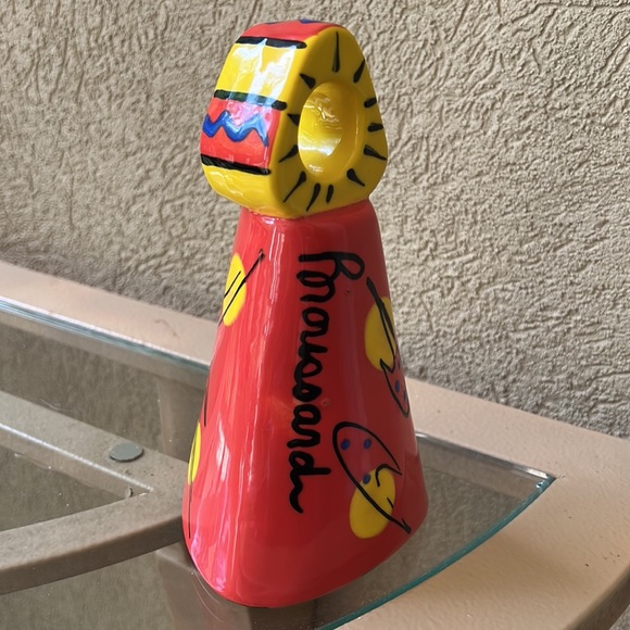 Vtg BROUSSARD Hand painted Colorful and Whimsical Bell Style Figurine 7.75” tall - Picture 4 of 11